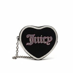 Juicy Couture Black Heart Bag with Pink Rhinestones